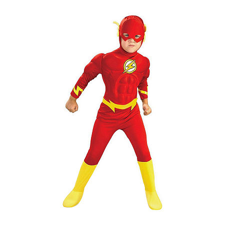 Little & Big Boys Muscle Chest Deluxe DC Comics The Flash 4-pc. Costume, Medium, Red