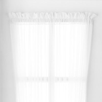 Liz Claiborne Lisette Sheer Rod Pocket Single Door Panel Curtains