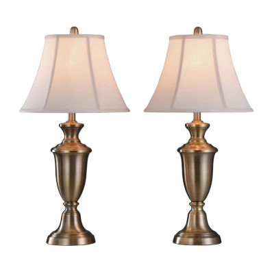 Stylecraft Antique Brass Finish 2-pc. Lamp Set