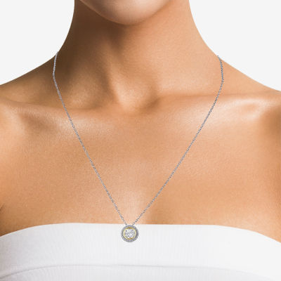 Womens Cubic Zirconia 10K Gold Sterling Silver Round 2-pc. Jewelry Set