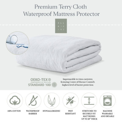 Ella Jayne Terry Cloth Waterproof Mattress Protector