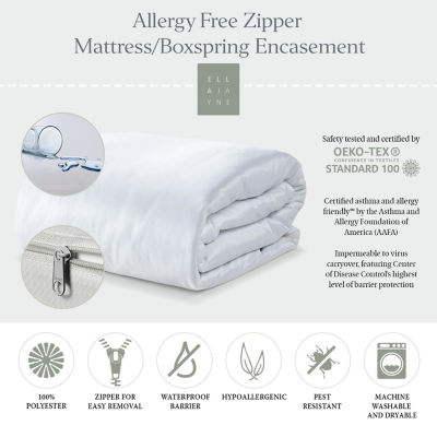 Ella Jayne Allergy Free Zipper Mattress or Box Spring Encasement, 12IN to 15IN Depth