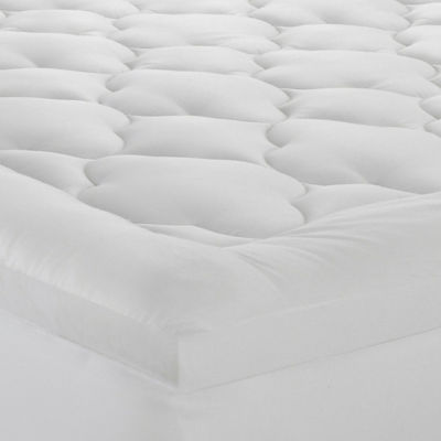 Ella Jayne Lofty 100% Cotton Plush Gel Fiber Filled Mattress Topper