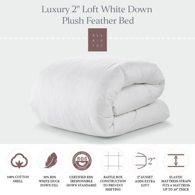 Ella Jayne Luxury 2IN Loft White Down Plush Feather Bed