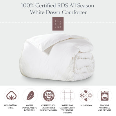 Ella Jayne White Down All Season Comforter with 100% Certified RDS