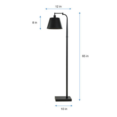 Collective Design By Stylecraft Matte Black Metal Floor Lamp