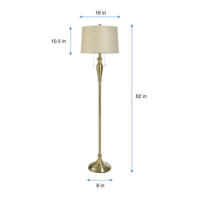 Collective Design By Stylecraft Brass Metal Floor Lamp