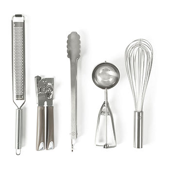 Martha Stewart Stainless Steel 5-pc. Kitchen Tool Set 13848605R, Color:  Stainless Steel - JCPenney