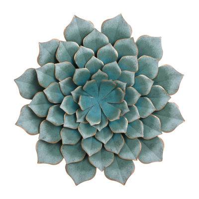 Stylecraft 23.6" W Green Floral Metal Wall Art