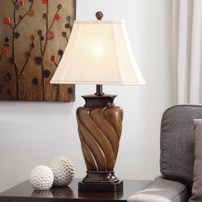 Stylecraft 15 W Toffee Wood Table Lamp