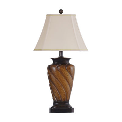 Stylecraft 15 W Toffee Wood Table Lamp