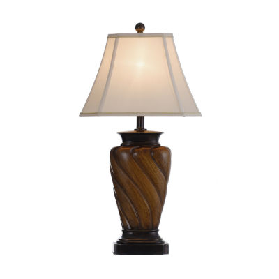 Stylecraft 15 W Toffee Wood Table Lamp