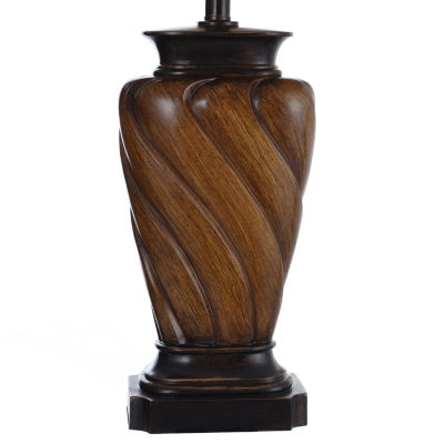 Stylecraft 15 W Toffee Wood Table Lamp
