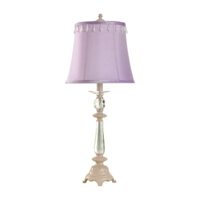 Stylecraft 11 W Crystal And Purple Table Lamp