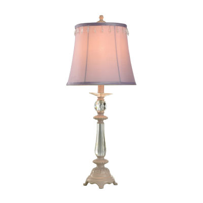 Stylecraft 11 W Crystal And Purple Table Lamp