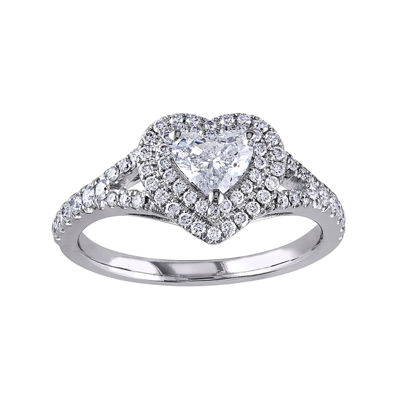 1 CT. T.W. Diamond 14K White Gold Heart Ring