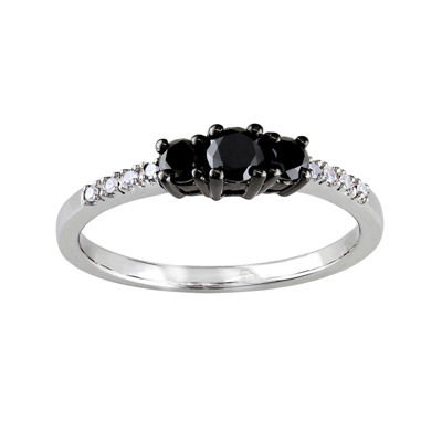 Midnight Black Diamond 1/2 CT. T.W. Color-Enhanced Black Diamond 10K White Gold Engagement Ring