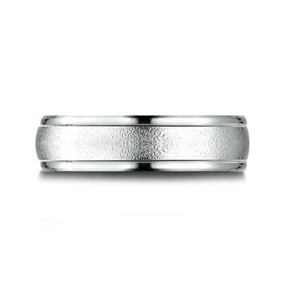 Mens 10K White Gold 6mm Band