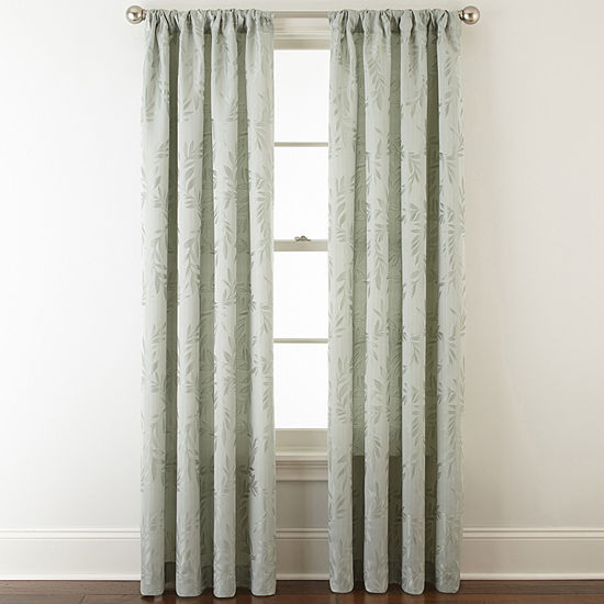 Home Expressions Light-Filtering Rod Pocket Single Curtain Panel