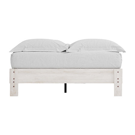 Signature Design By Ashley Shawburn Platform Bed, One Size, White