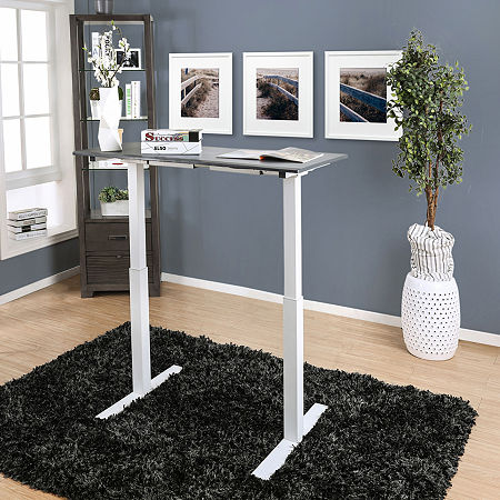 Jessenia Office Collection Desk, One Size, Gray