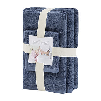 Shop Loft 100% Cotton Solid 6 Piece Antimicrobial Towel Set Navy