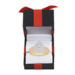 Signature By Modern Bride Womens 1 CT. T.W. Genuine White Diamond 10K Gold Pear Side Stone Halo Bridal Set