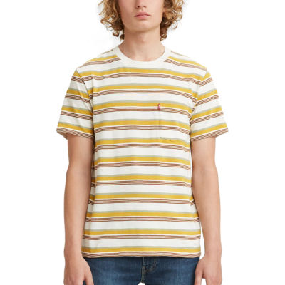 levi's black and white striped t shirt