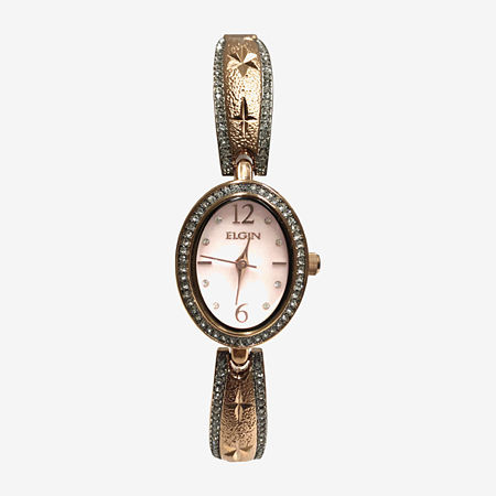 Elgin Mens Rose Goldtone Bracelet Watch Eg17012rg, One Size -  06077250018