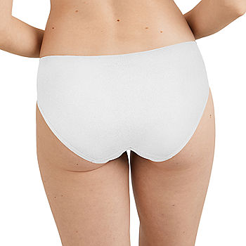 Women's Maidenform DM2305 Pure Comfort Feel Good Seamless Bikini Panty  (White XL) 