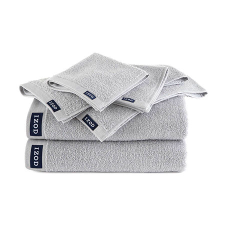 IZOD 6-pc. Solid Gray Bath Towel Set, One Size , Gray