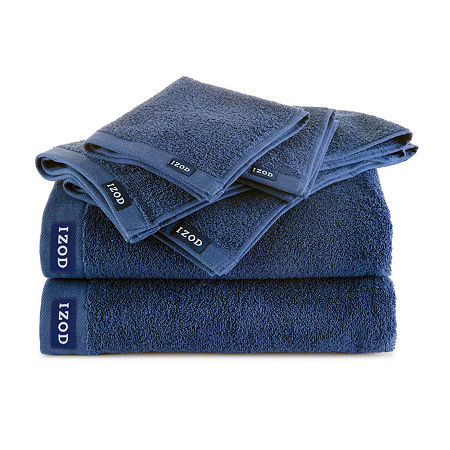 IZOD 6-PC Solid Blue Bath Towel Set, One Size , Blue