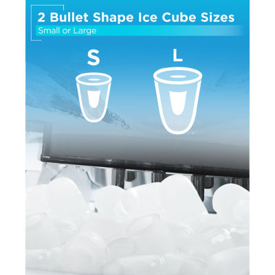 BLACK+DECKER Self-Cleaning Portable Ice Machine with 26-Lb. Capacity Every 24 Hours with Basket & Scoop