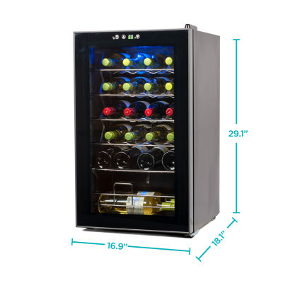 BLACK+DECKER Compressor Cooling 24 Bottle Wine Fridge with Blue Light & LED Display BD61526
