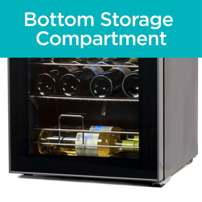BLACK+DECKER Compressor Cooling 24 Bottle Wine Fridge with Blue Light & LED Display BD61526