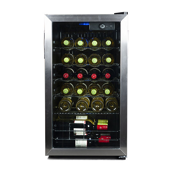 BLACK+DECKER 26 Bottle Compressor Cooling Wine Fridge with Blue Light & LED Display BD61536