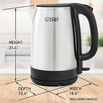 Commercial Chef 1.7L Cordless Stainless Steel Kettle CHK17M3SS, Color:  Stainless Steel - JCPenney