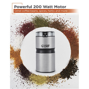 Commercial Chef Electric Coffee/Spice Grinder - Stainless Steel Blades and  Transparent Lid CHCG21SSA6, Color: Stainless Steel - JCPenney