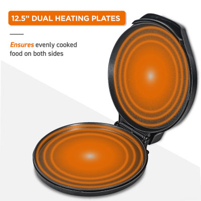 Commercial Chef CHQP12R 12-Inch Pizza Maker 12 Inch Black