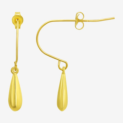 Teardrop 10K Gold Drop Earrings JCPenney