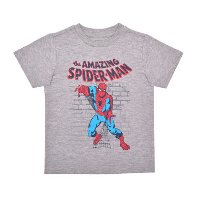Okie Dokie Toddler Boys Crew Neck Spiderman Short Sleeve Graphic T-Shirt
