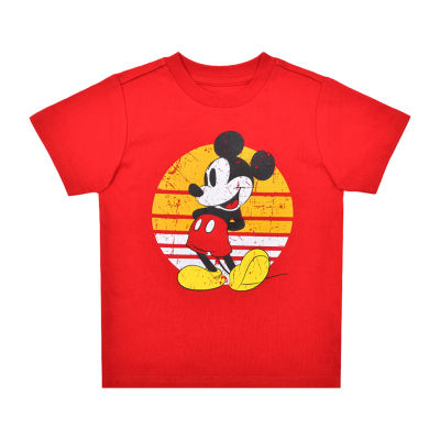Okie Dokie Toddler Boys Crew Neck Mickey Mouse Short Sleeve Graphic T-Shirt