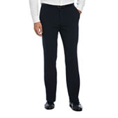 George Men's Slim Fit Flat Front Comfort Stretch Dress Pants 