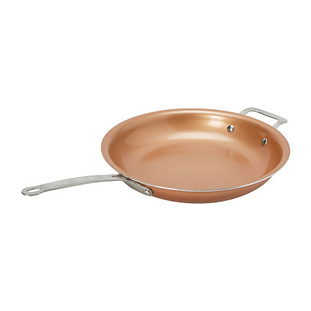 Kitchen Details 12 Frying Pan With Helper Handle, One Size, Orange