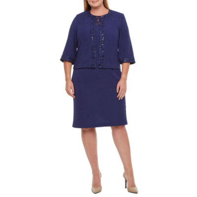 maya brooke embroidered jacket dress