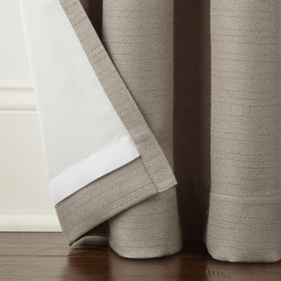 Linden Street Gwen Basketweave Grommet Top Light-Filtering Single Curtain Panel