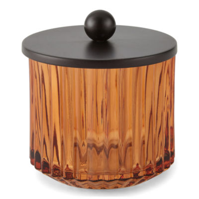 Casual Amber Glass Bath Canister