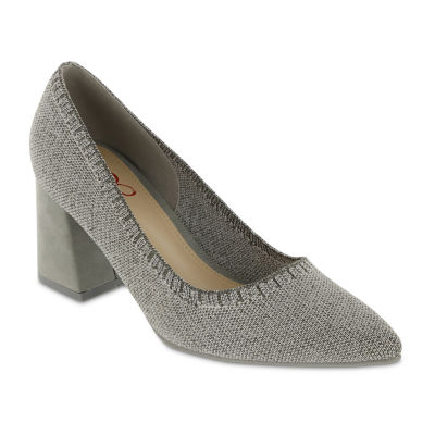 Mia Amore Crystina Womens Closed Toe Block Heel Pumps