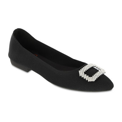 Mia Amore Womens Diannah Pointed Toe Ballet Flats