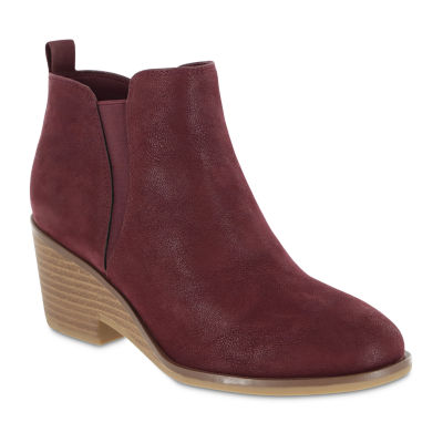 Mia Amore Womens Tifany Stacked Heel Chelsea Boots